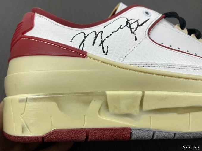 SP Red Retro 2 Low Off-White Jordan White DJ4375-106 0713
